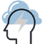 Cloud thinking icon